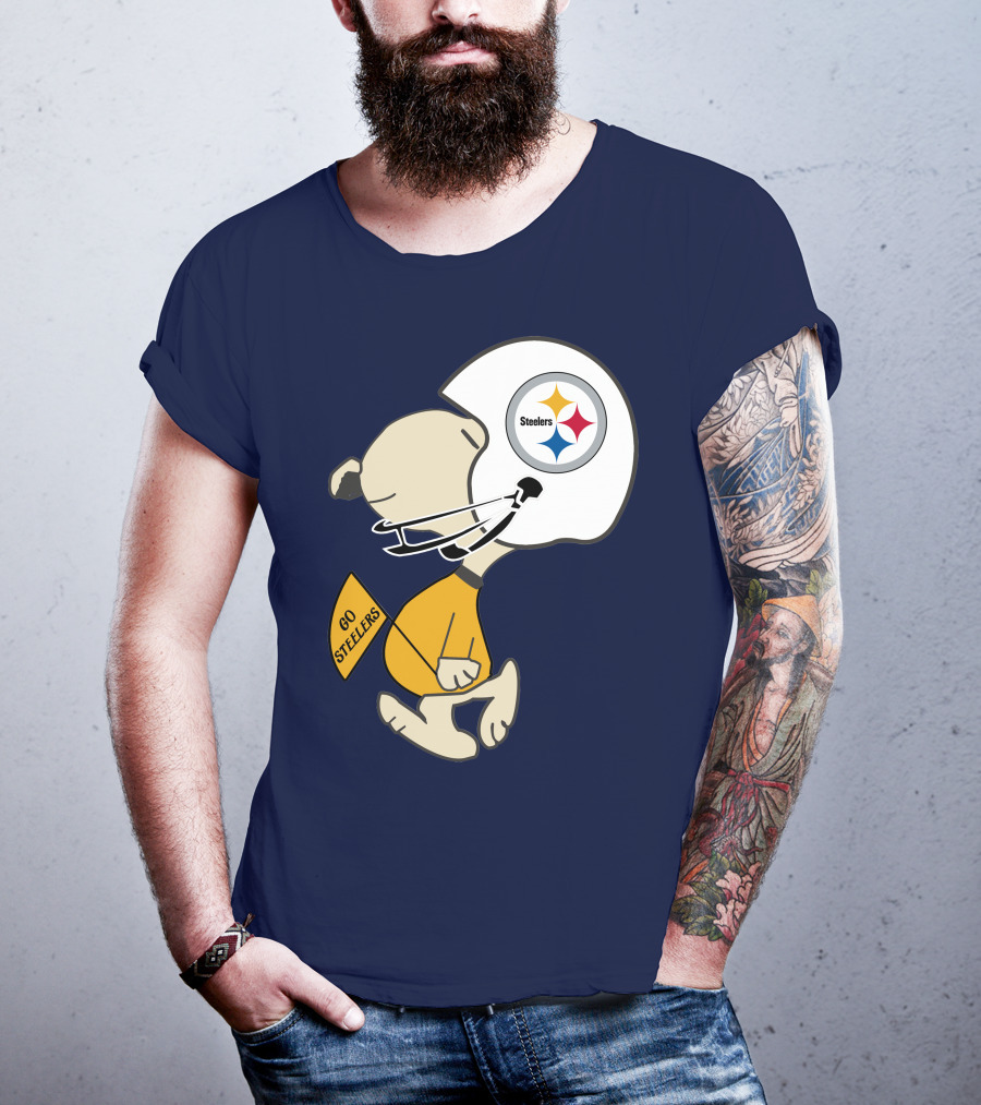 Steelers Football Helmet Go Steelers Fan T-Shirt