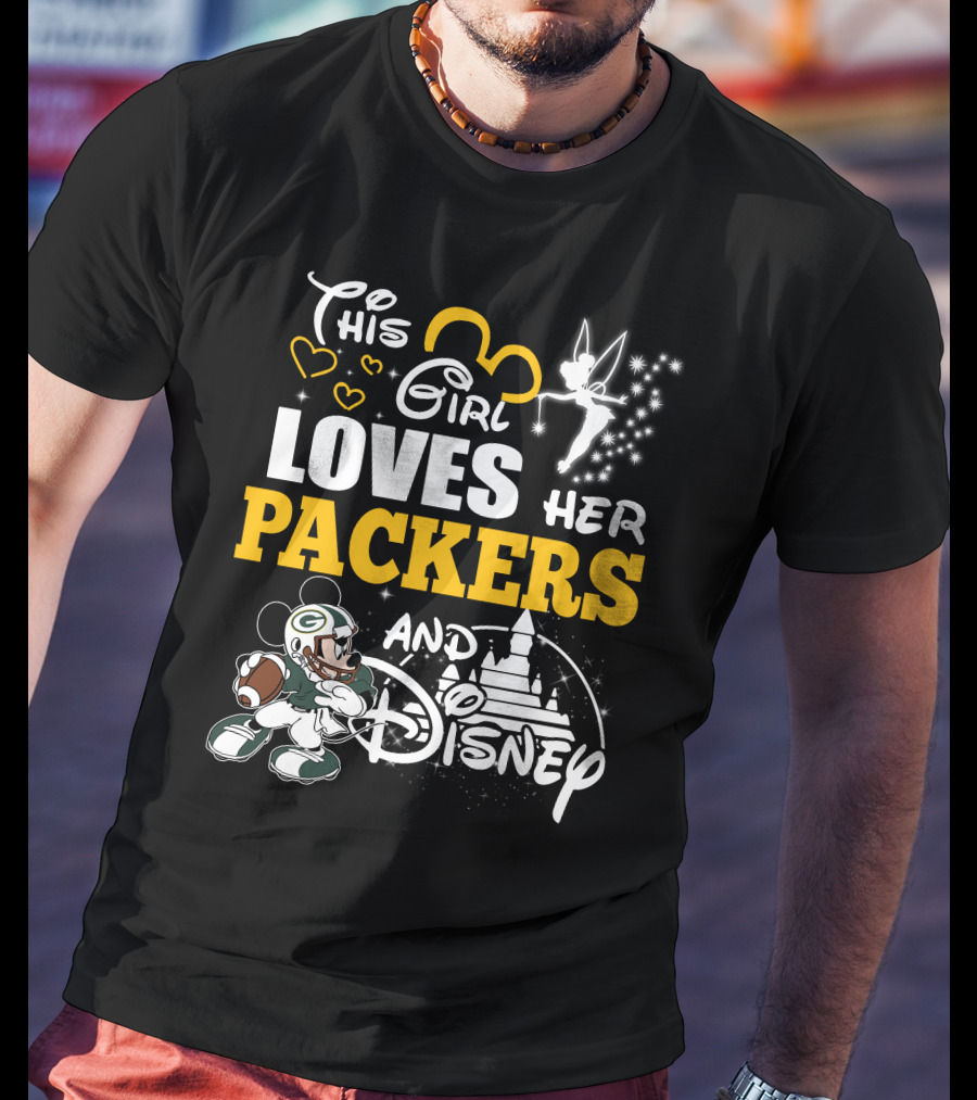 This Girl Loves Her Packers And Disney T-Shirt