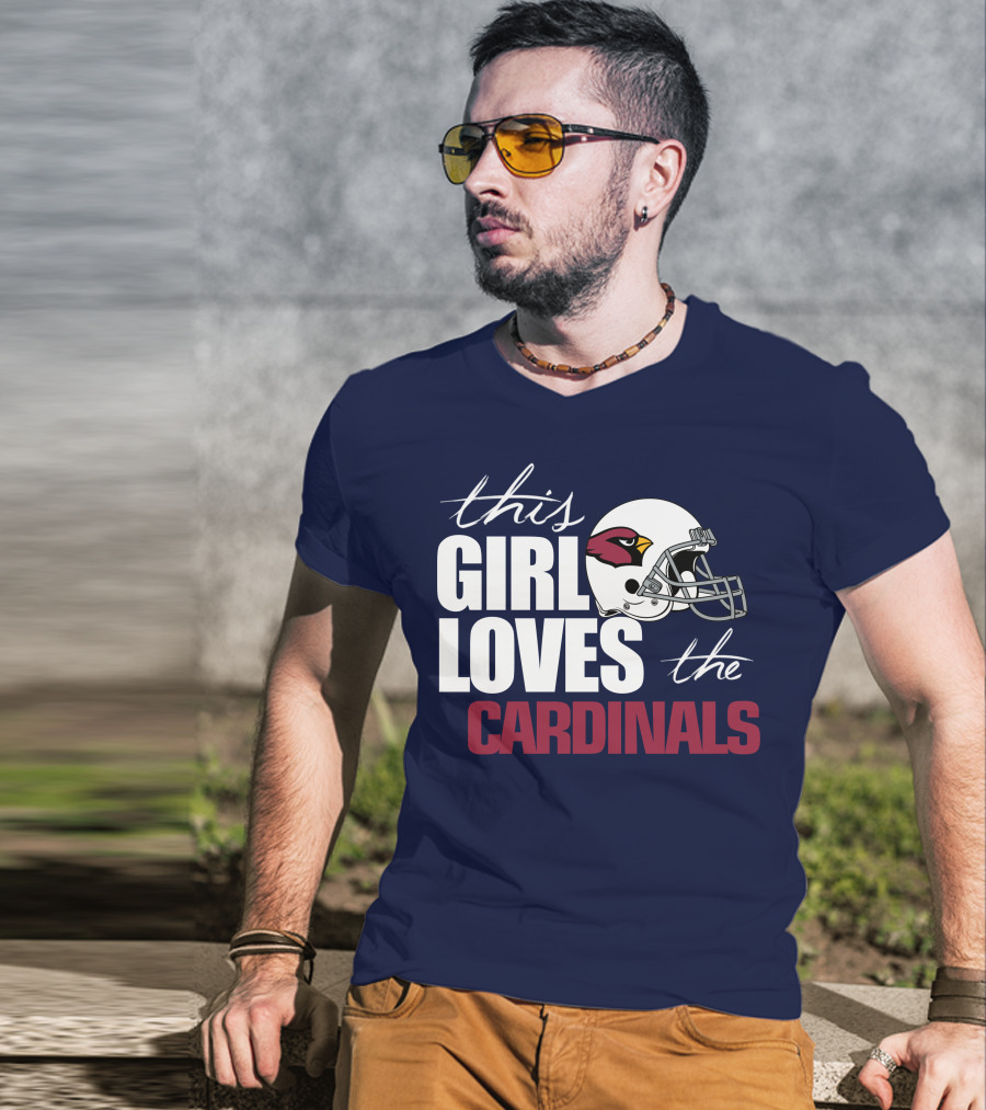 This Girl Loves The Arizona Cardinals Helmet T-Shirt
