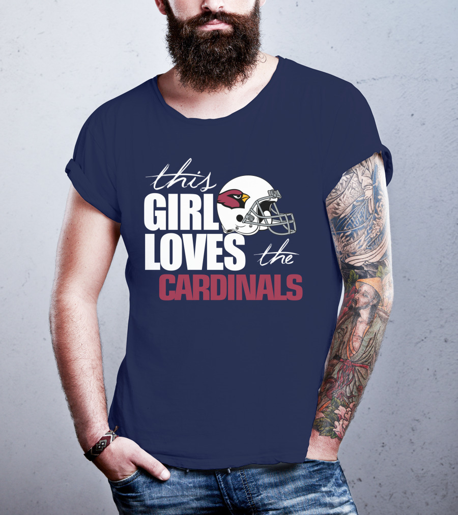 This Girl Loves The Arizona Cardinals Helmet T-Shirt