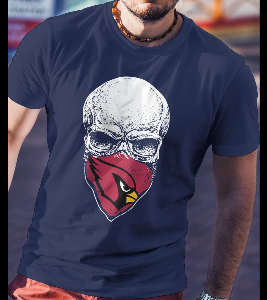 Arizona Cardinals Skull Mask T-Shirt