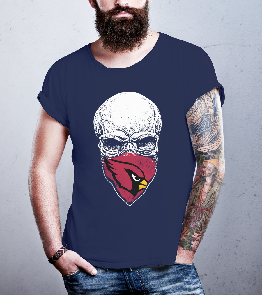 Arizona Cardinals Skull Mask T-Shirt