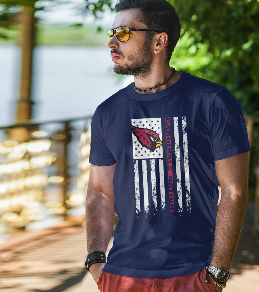 Arizona Cardinals Flag Cardinals Nation T-Shirt