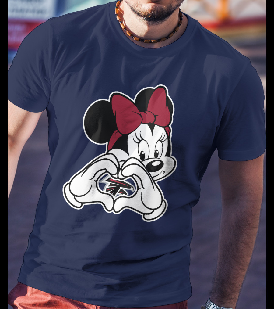 Minnie Heart Hands Atlanta Falcons T-Shirt