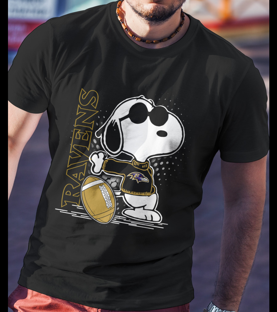 Ravens Snoopy Baltimore Football T-Shirt