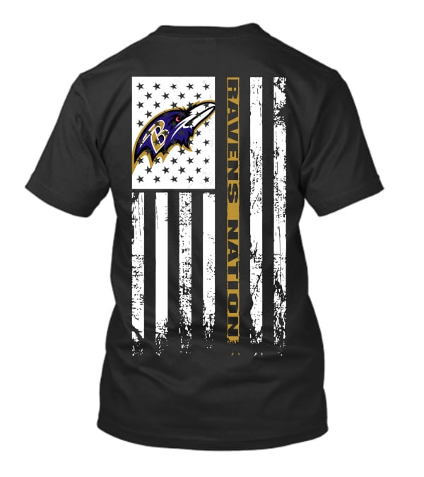 Ravens Nation American Flag Baltimore Ravens T-Shirt