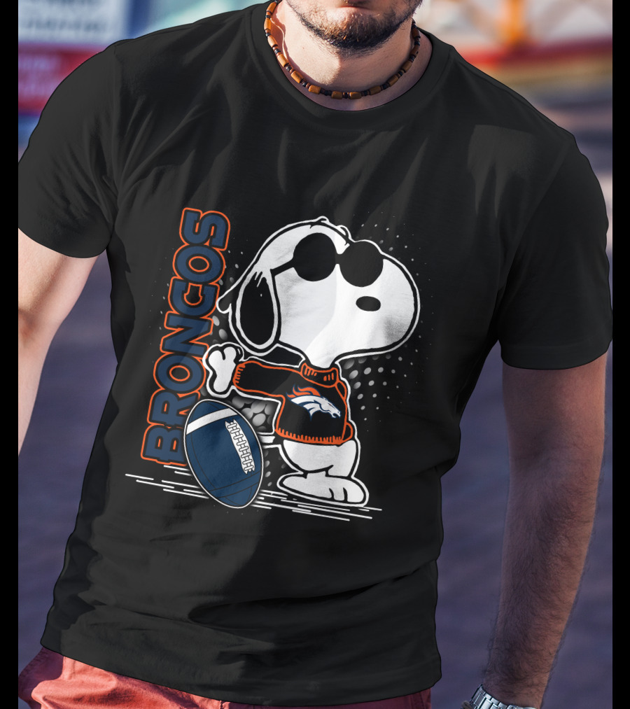 Broncos Snoopy Football T-Shirt