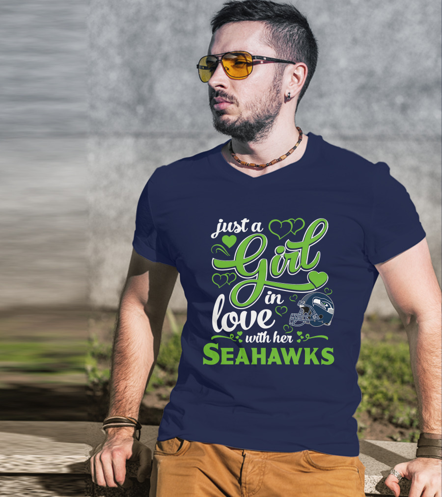 Just A Girl In Love With Her Seattle Seahawks T-Shirt