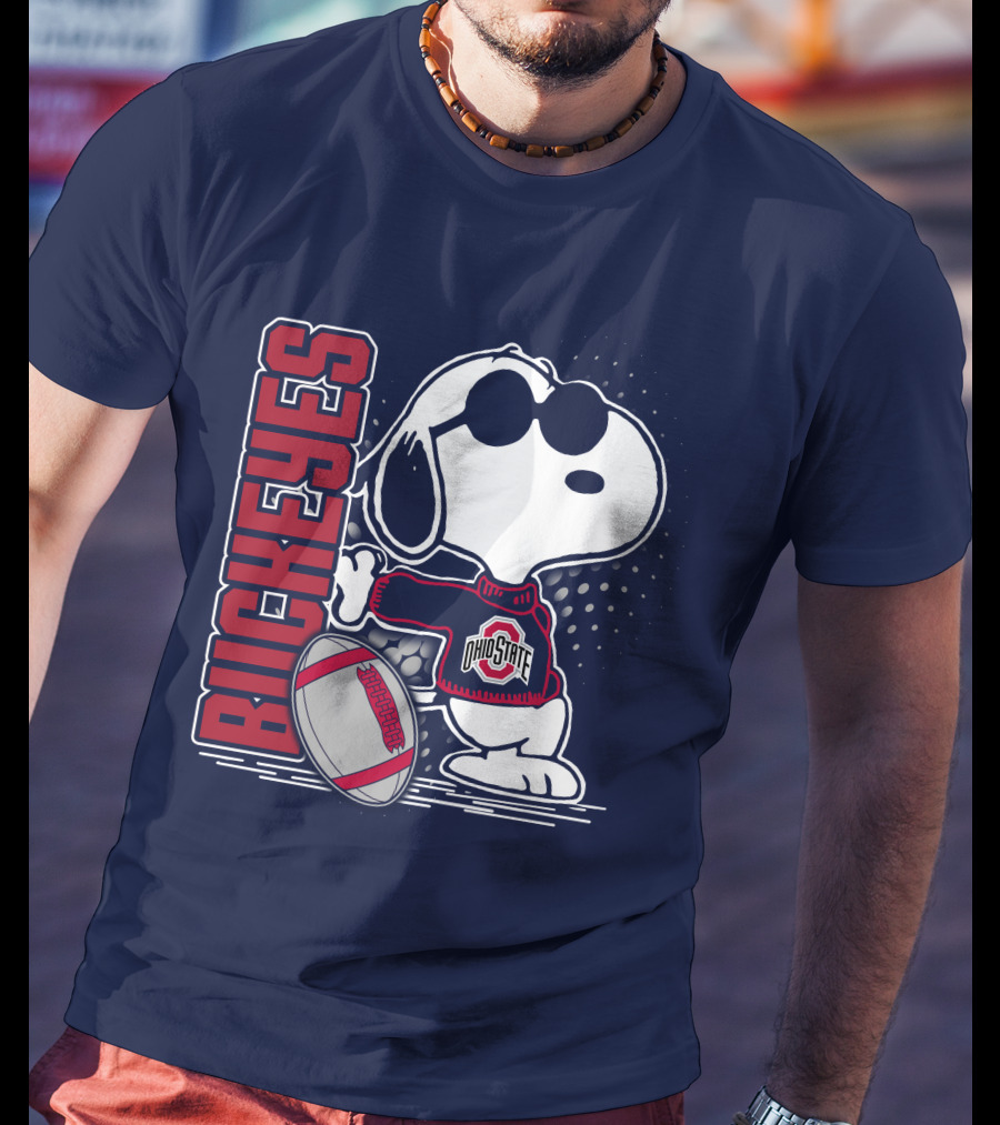 Buckeyes Ohio State Snoopy Football T-Shirt