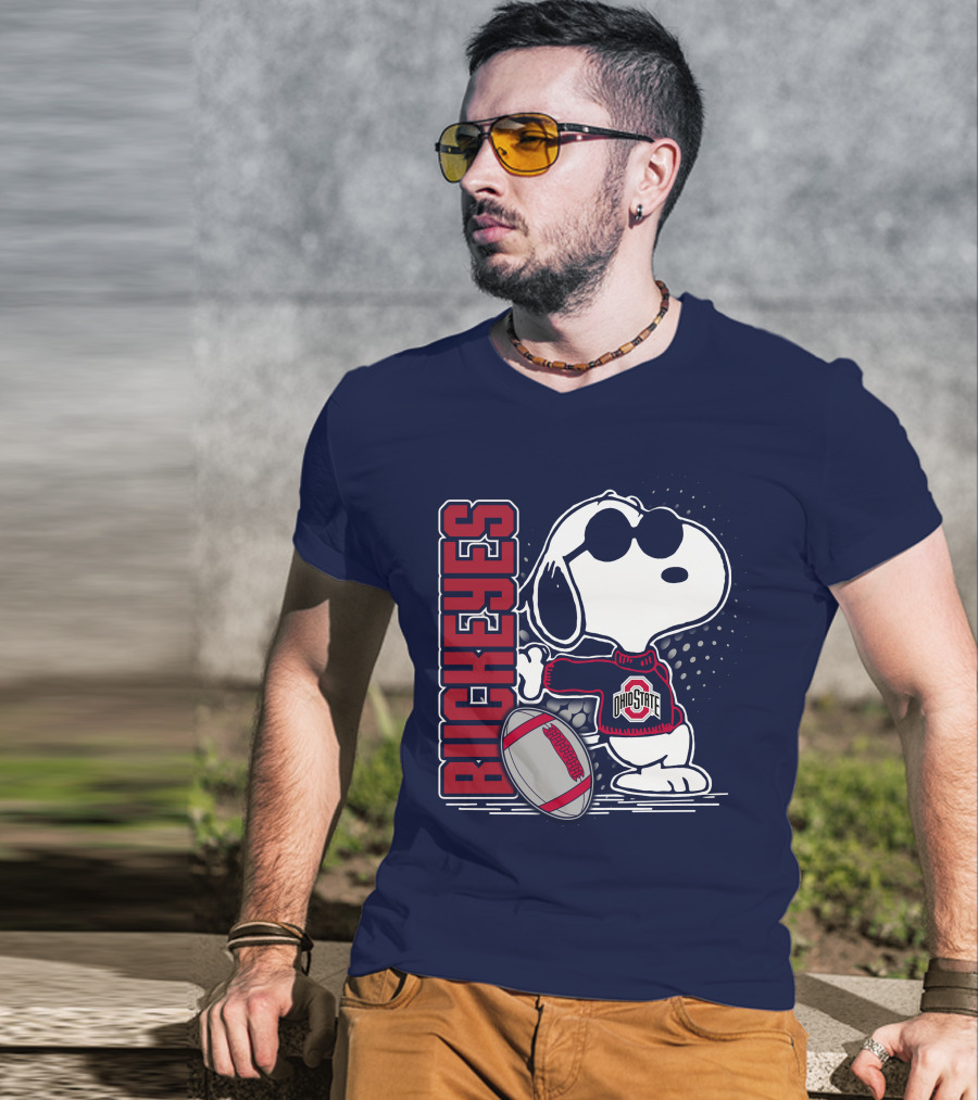Buckeyes Ohio State Snoopy Football T-Shirt