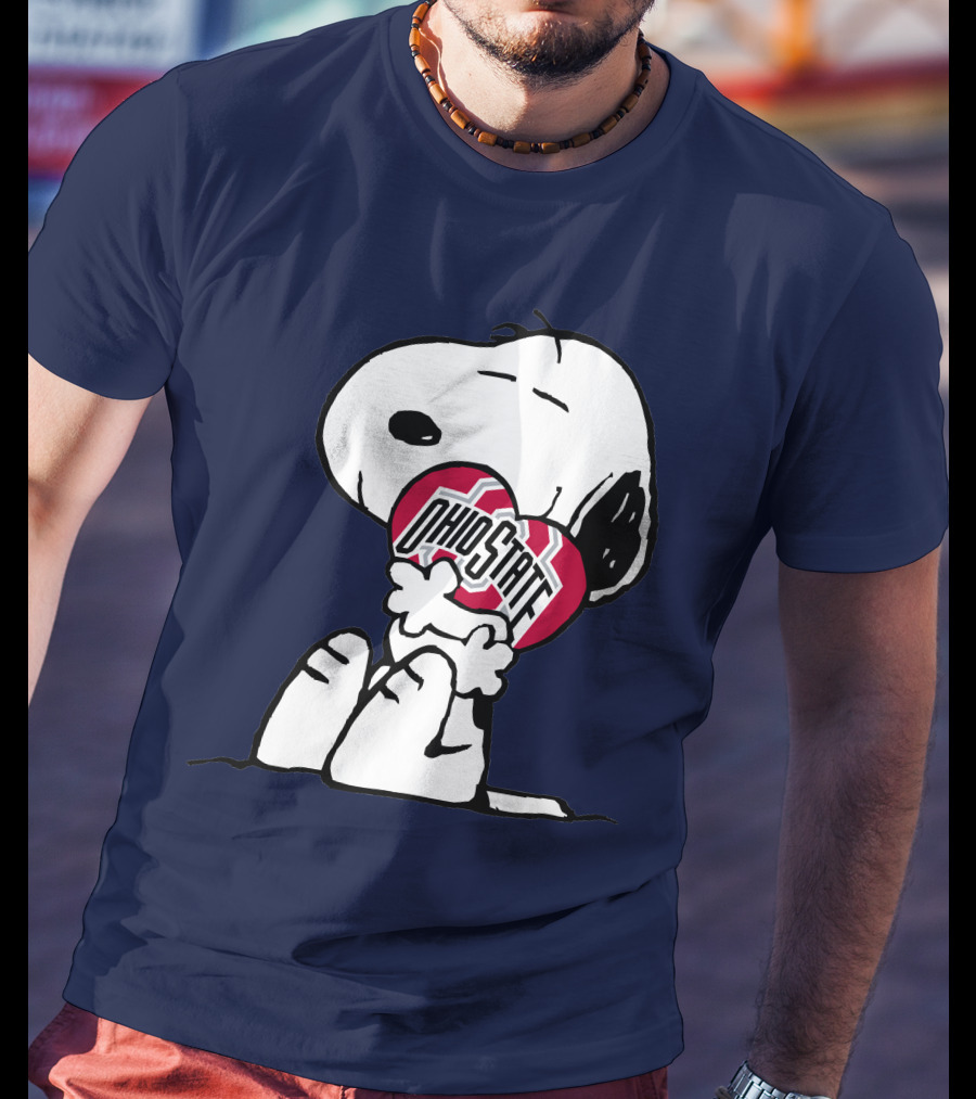 Snoopy Hugging Ohio State Buckeyes T-Shirt