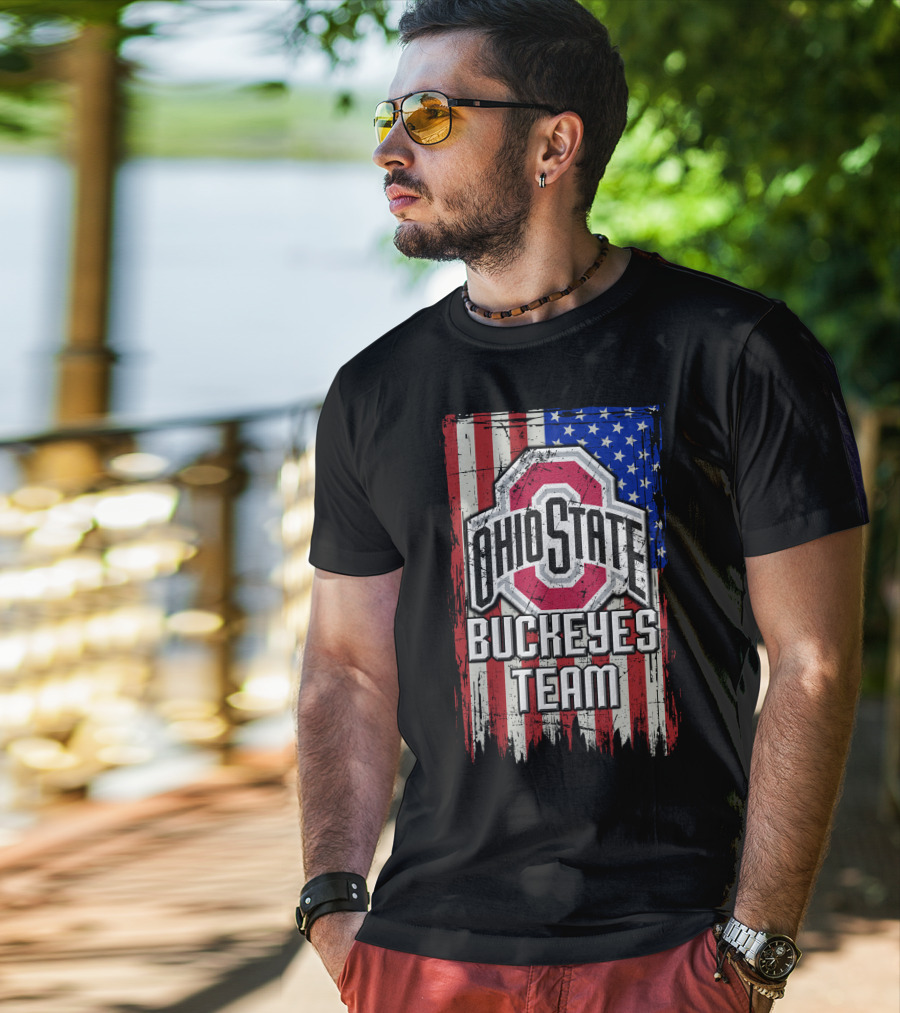 Ohio State Buckeyes Team Usa Flag T-Shirt