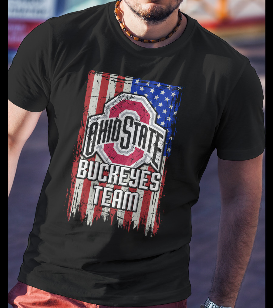 Ohio State Buckeyes Team Usa Flag T-Shirt