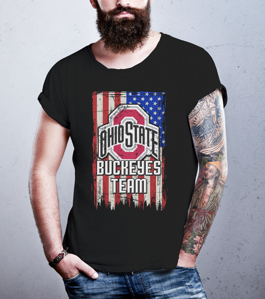 Ohio State Buckeyes Team Usa Flag T-Shirt