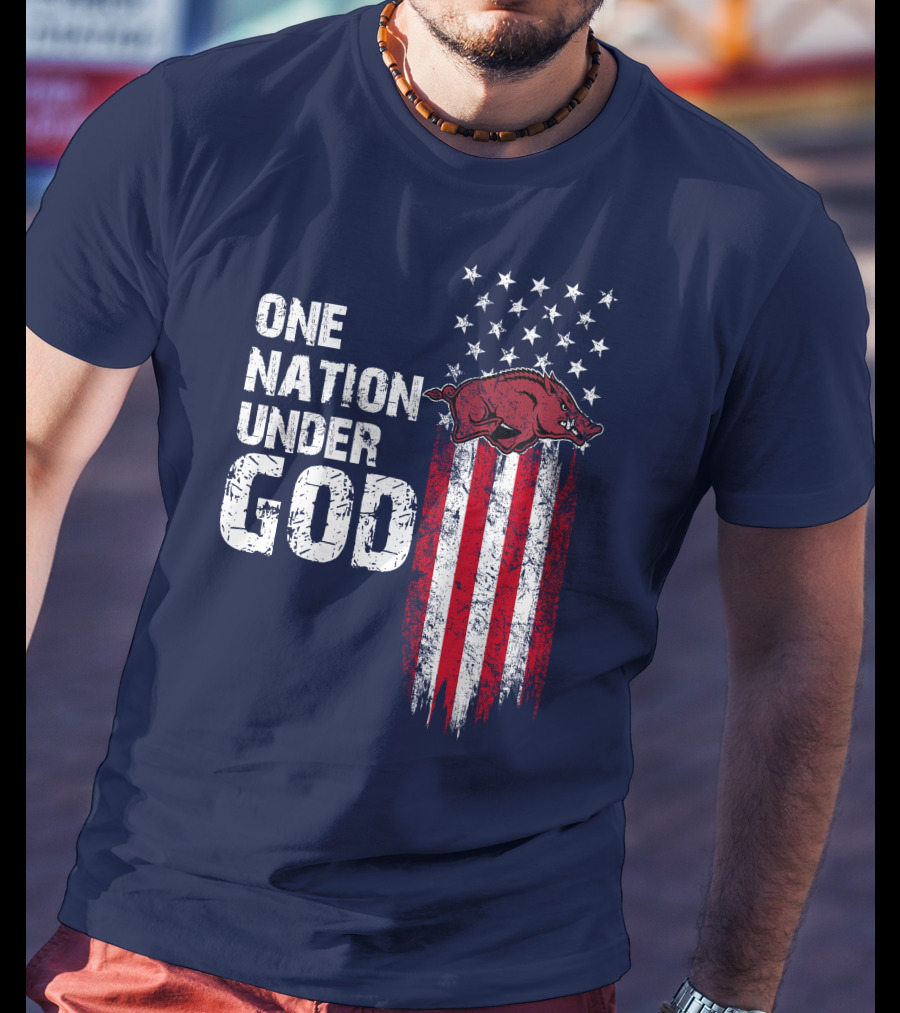 One Nation Under God Arkansas Razorbacks T-Shirt