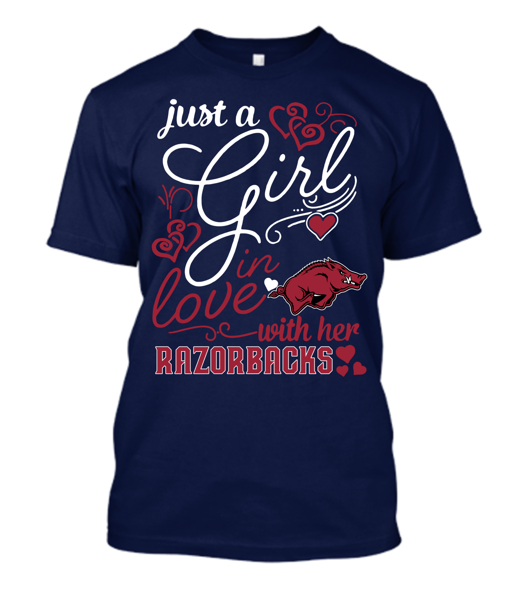 Just A Girl In Love With Her Arkansas Razorbacks T-Shirt