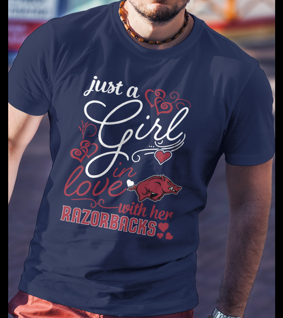 Just A Girl In Love With Her Arkansas Razorbacks T-Shirt