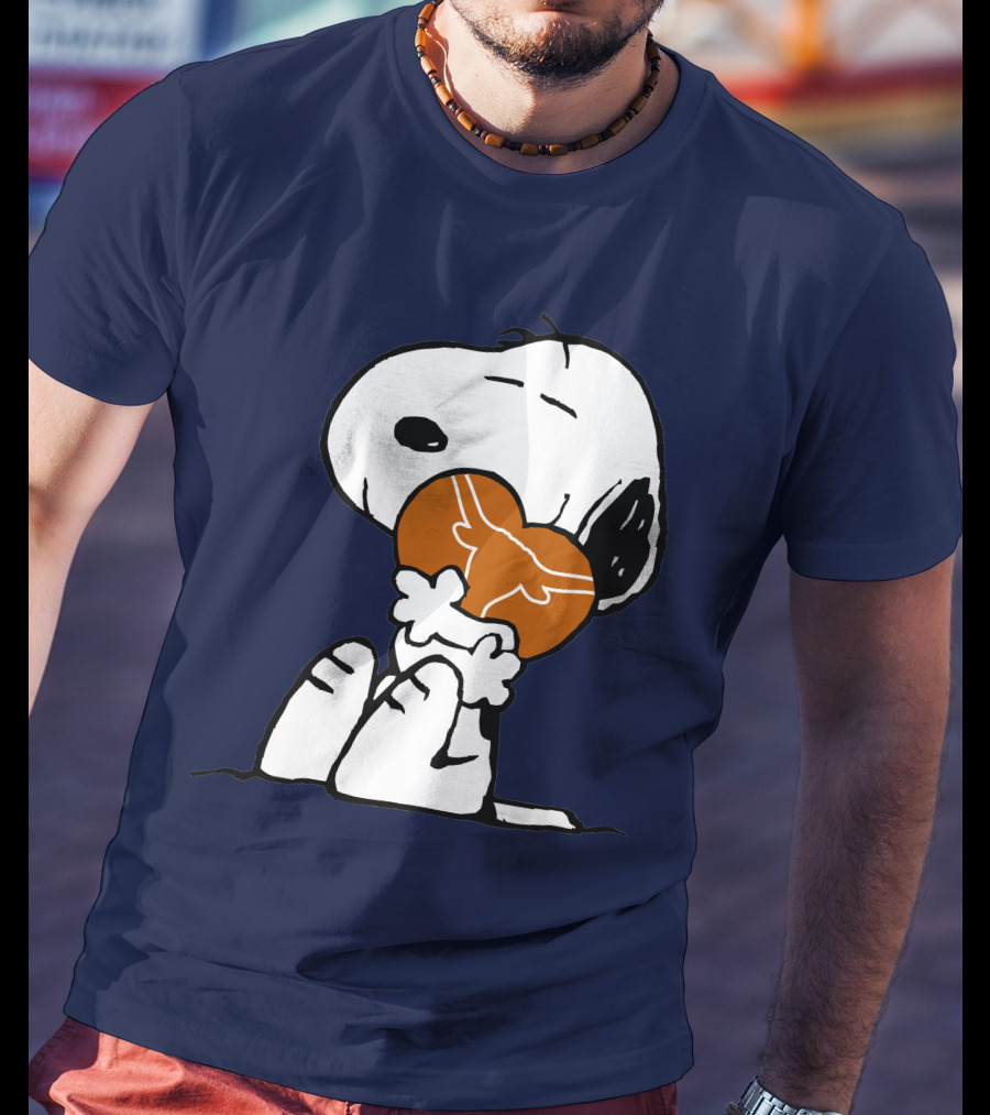 Snoopy Hugging Texas Longhorns T-Shirt