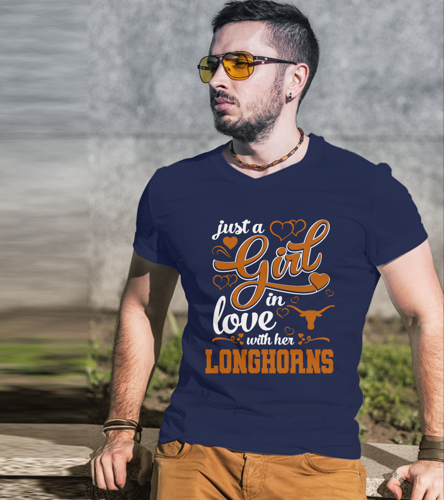 Just A Girl In Love With Her Longhorns T-Shirt
