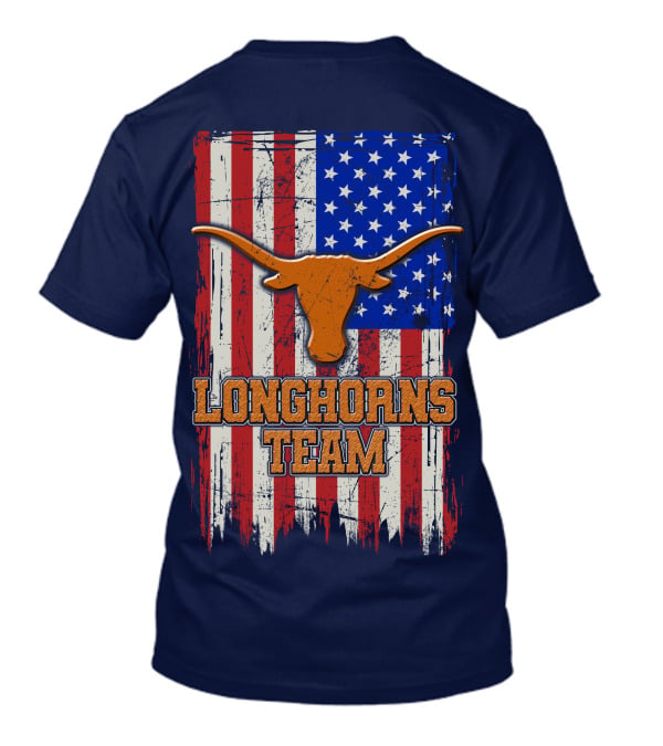 Longhorns Team American Flag T-Shirt