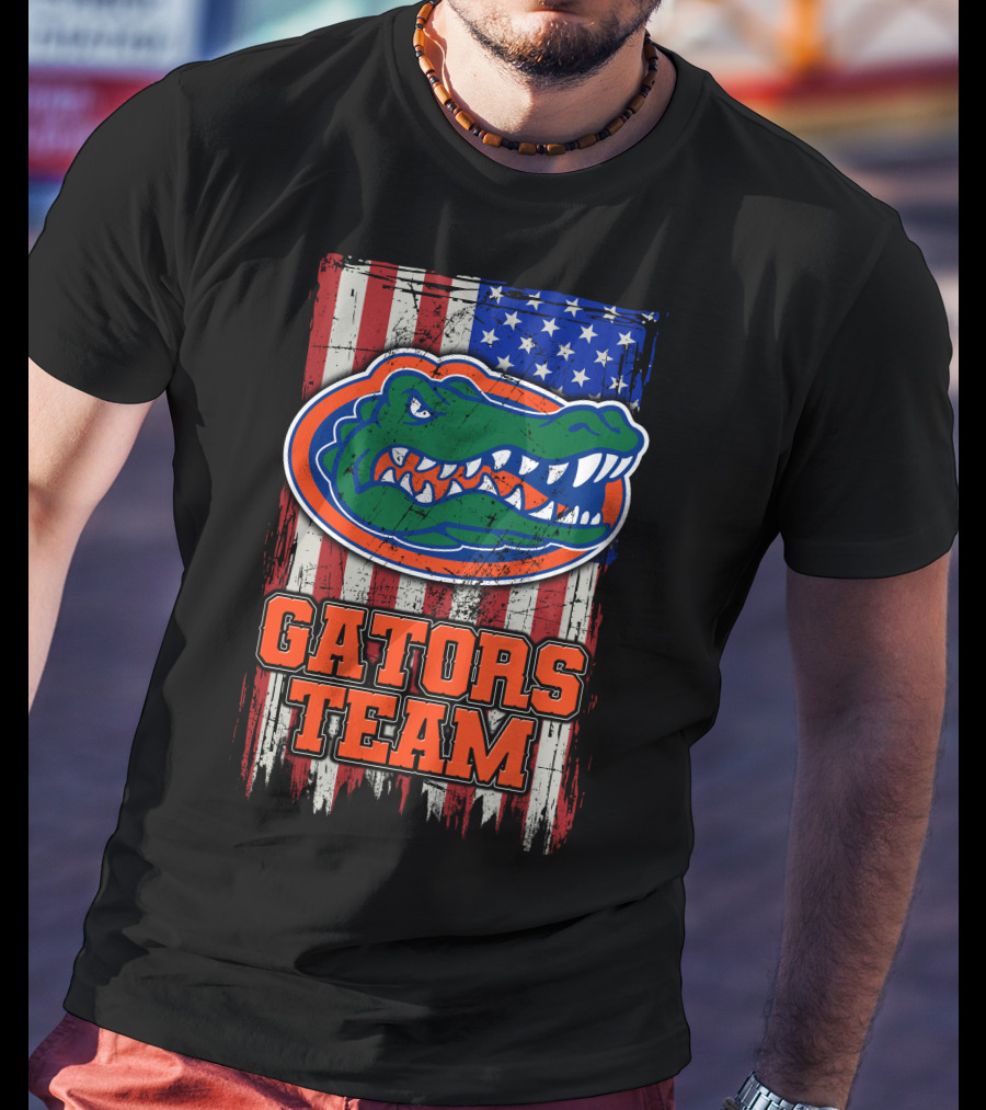 Gators Team Florida American Flag T-Shirt