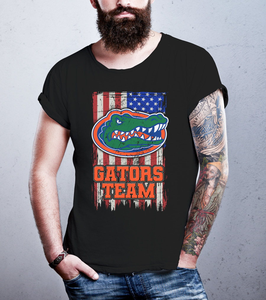 Gators Team Florida American Flag T-Shirt
