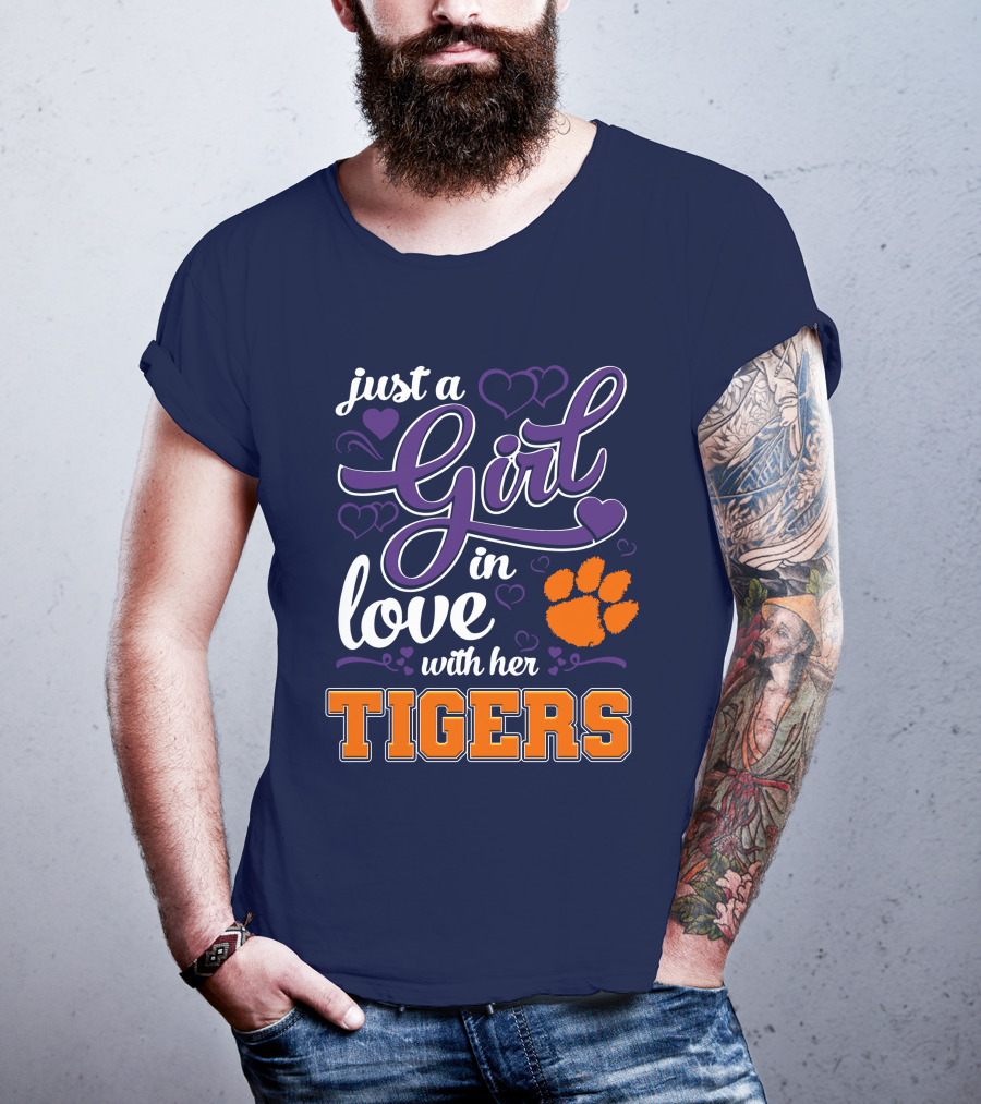 Just A Girl In Love With Her Clemson Tigers T-Shirt