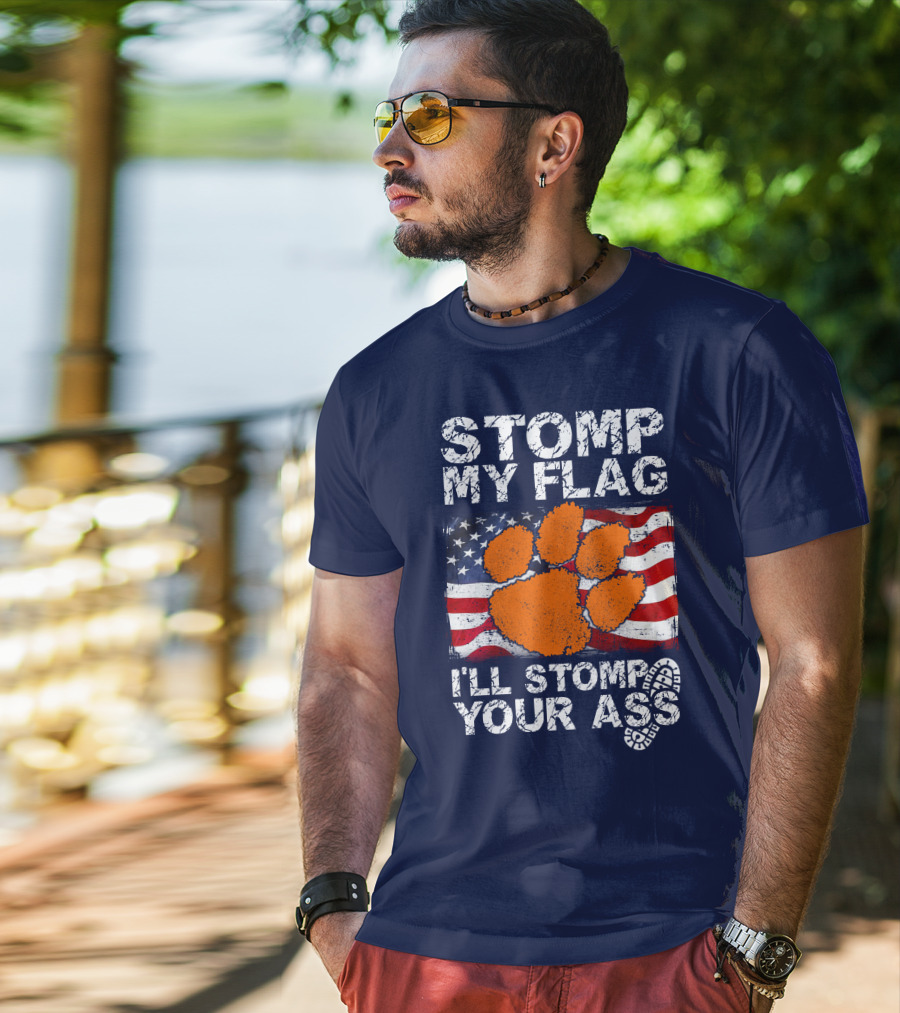Stomp My Flag Clemson Tigers American Pride T-Shirt
