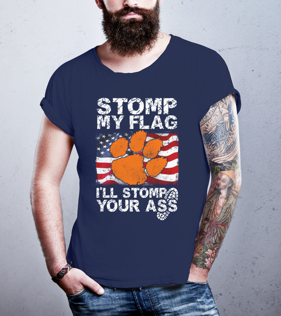 Stomp My Flag Clemson Tigers American Pride T-Shirt