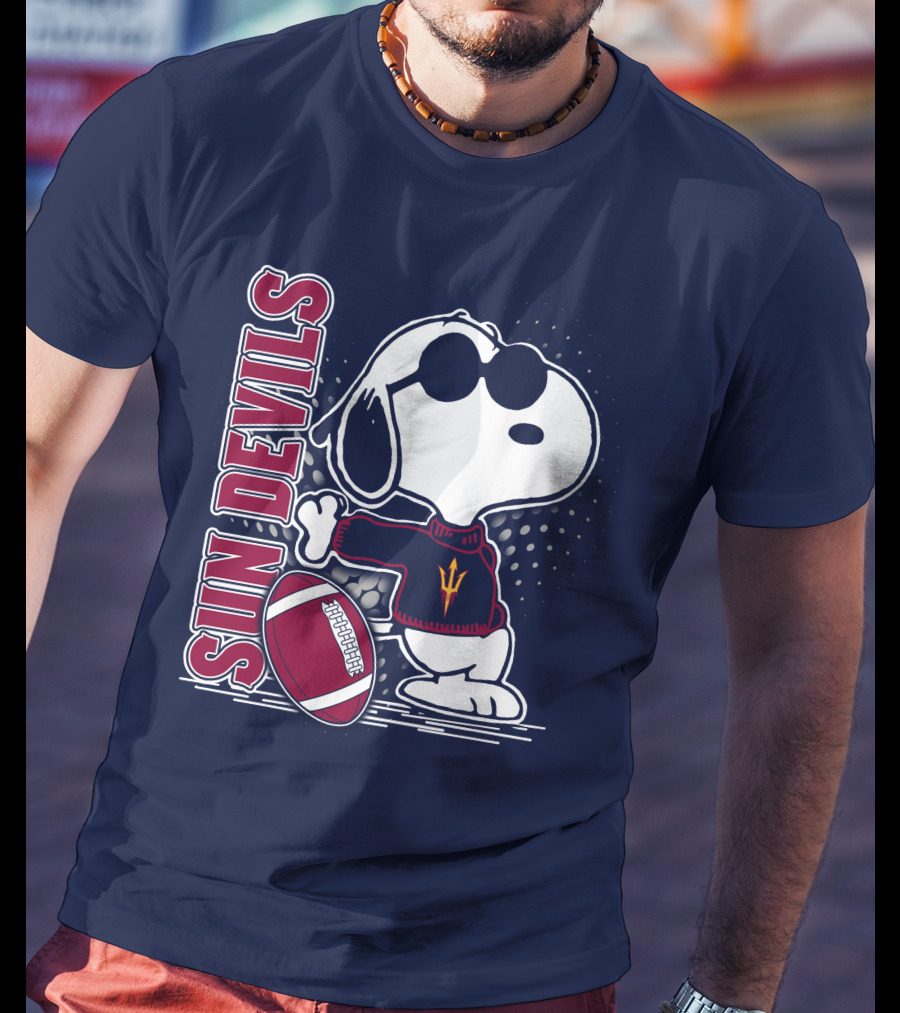 Sun Devils Snoopy Football T-Shirt