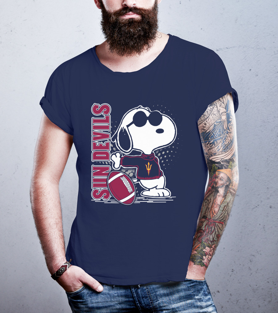 Sun Devils Snoopy Football T-Shirt