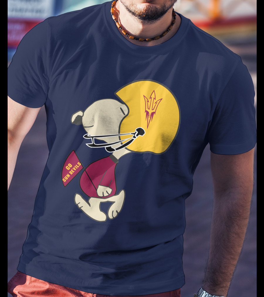 Snoopy Arizona State Sun Devils Football Helmet Go Sun Devils T-Shirt