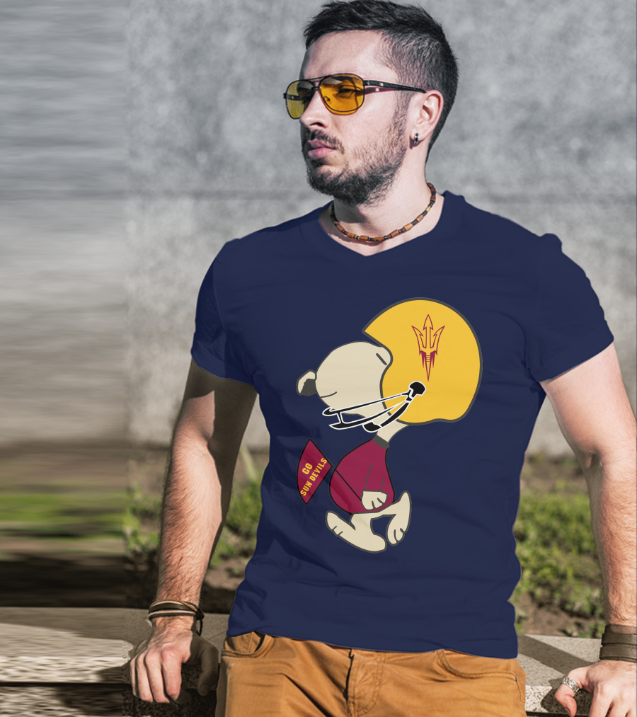 Snoopy Arizona State Sun Devils Football Helmet Go Sun Devils T-Shirt