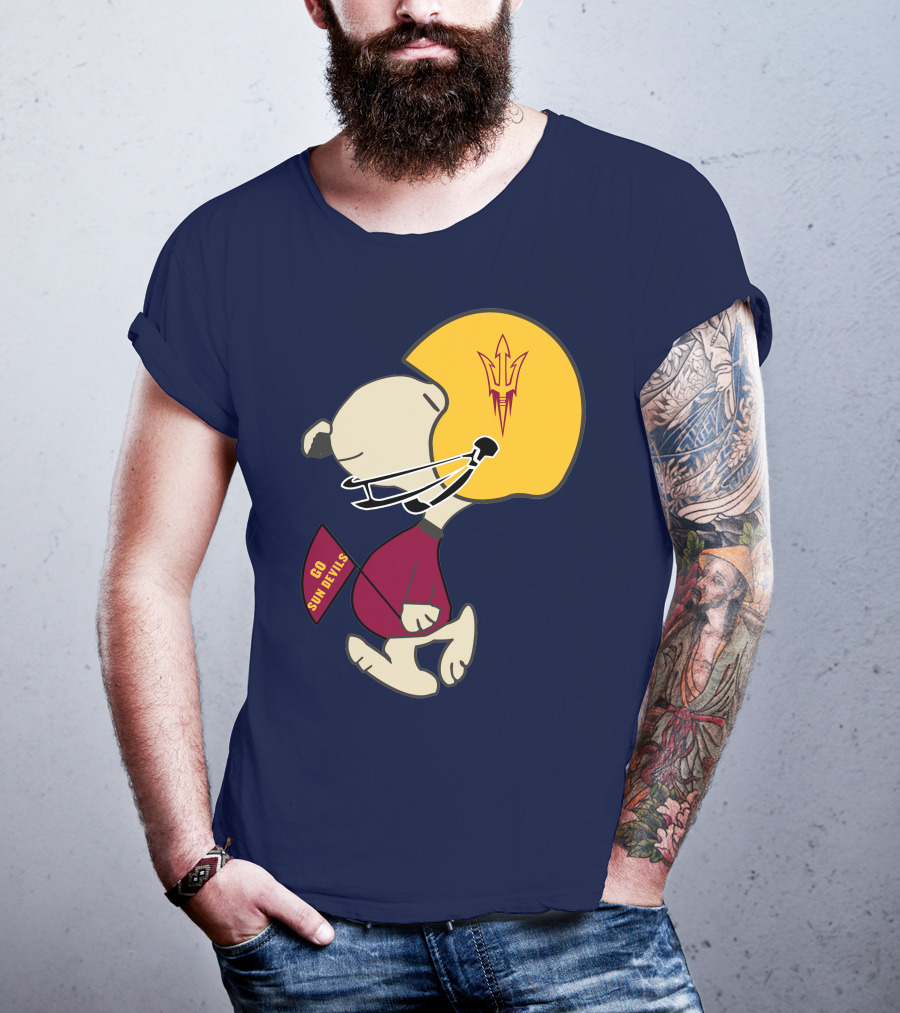 Snoopy Arizona State Sun Devils Football Helmet Go Sun Devils T-Shirt