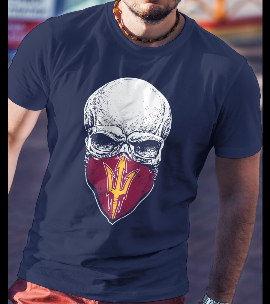 Arizona State Sun Devils Skull With Trident T-Shirt