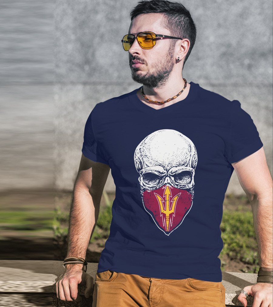 Arizona State Sun Devils Skull With Trident T-Shirt