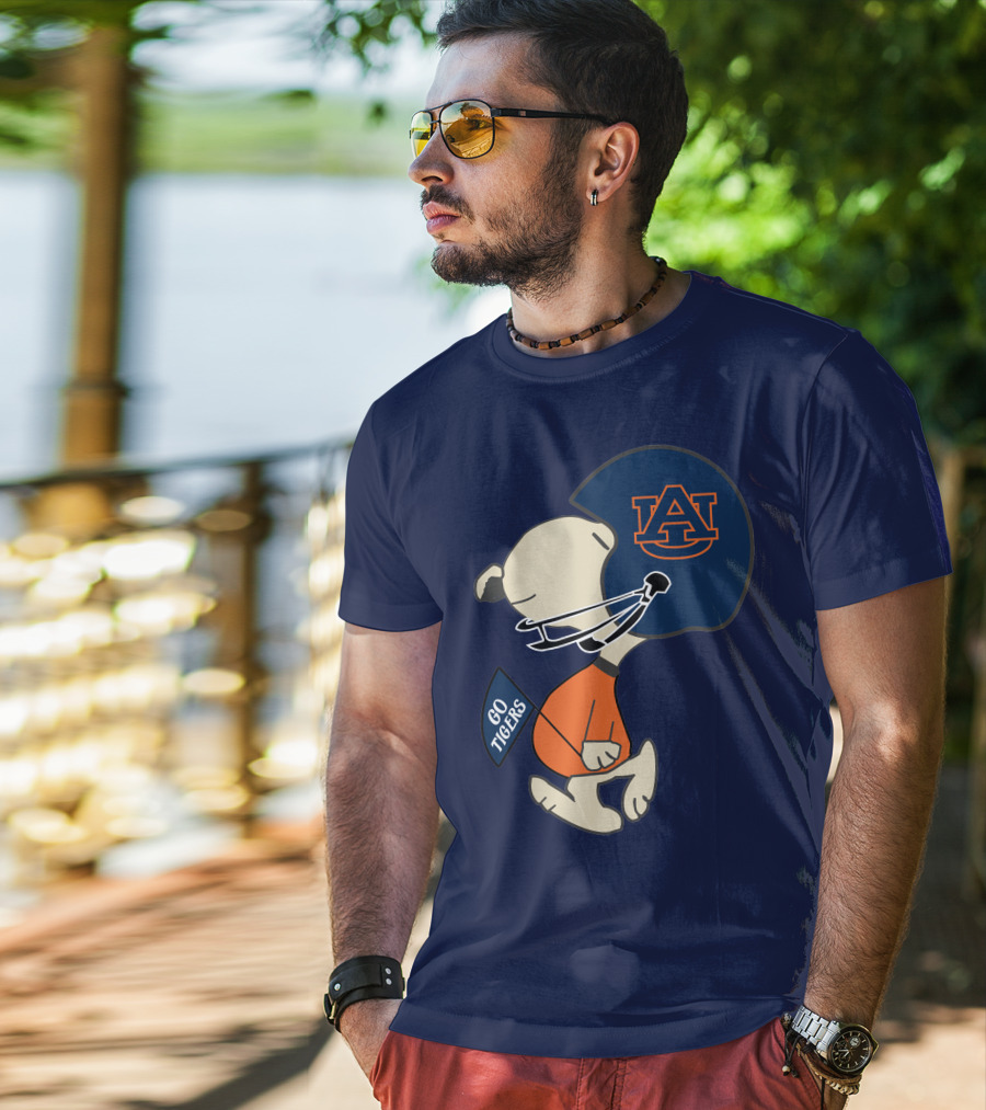 Go Tigers Auburn University Football Snoopy T-Shirt