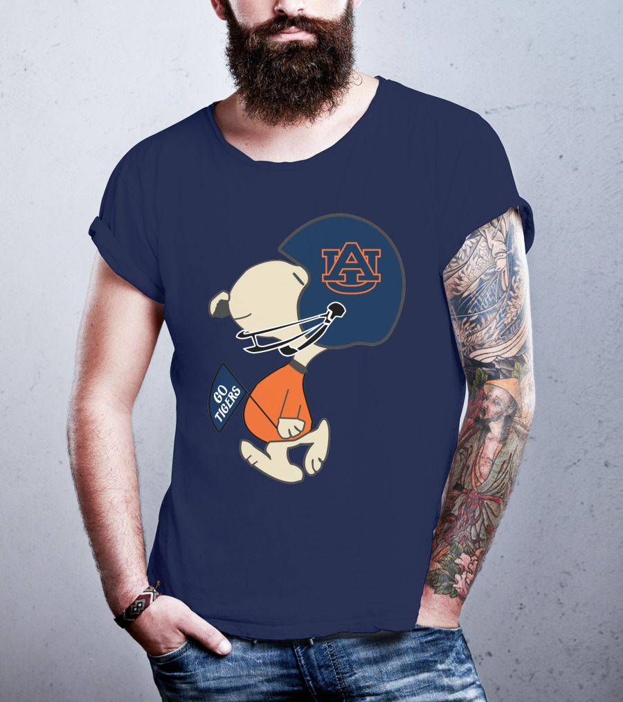 Go Tigers Auburn University Football Snoopy T-Shirt