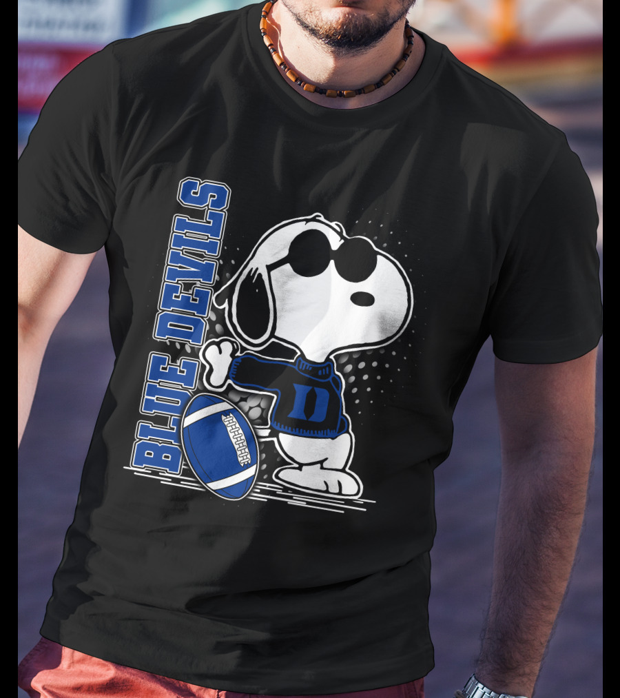 Snoopy Football Style Blue Devils T-Shirt