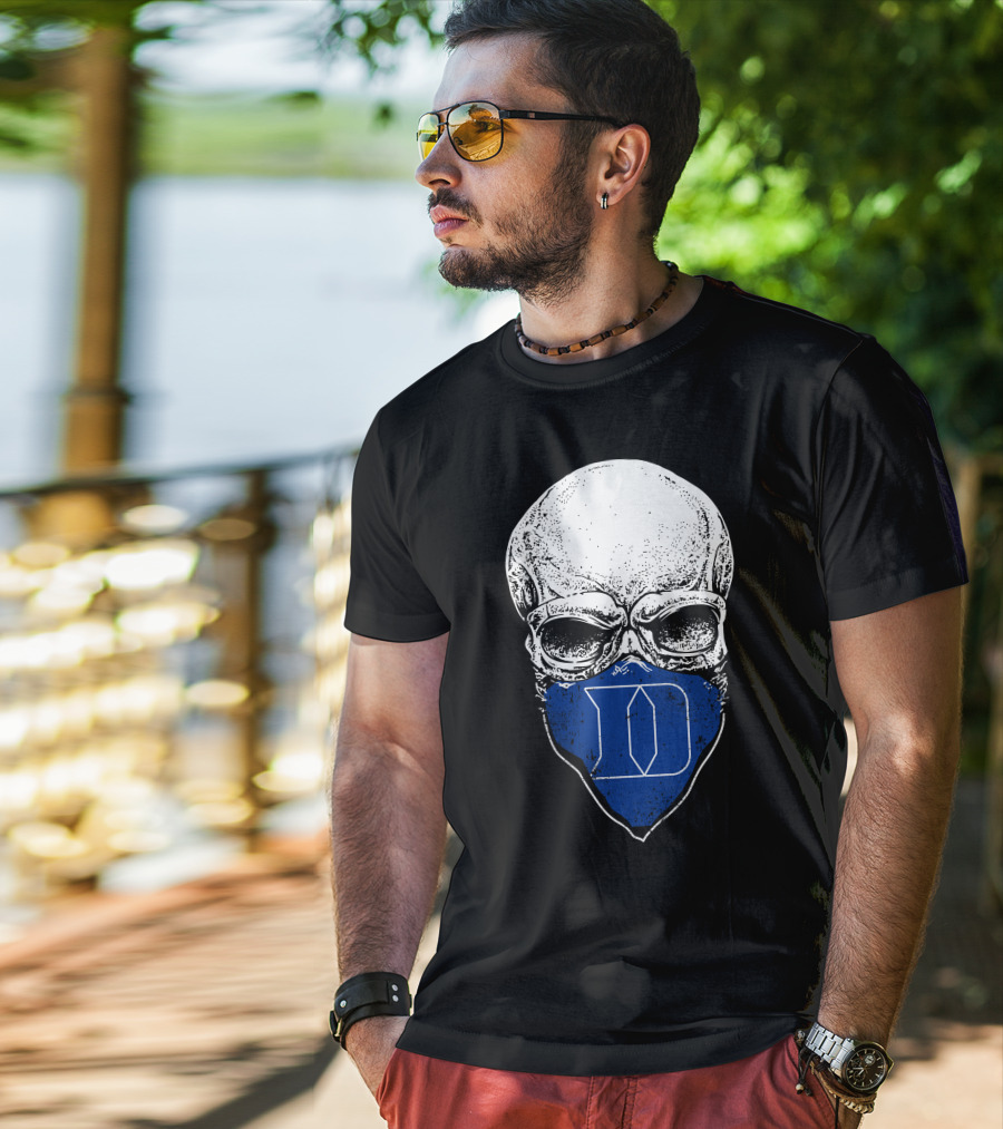 Duke Blue Devils D Logo Skull T-Shirt