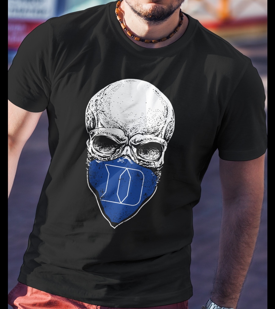 Duke Blue Devils D Logo Skull T-Shirt