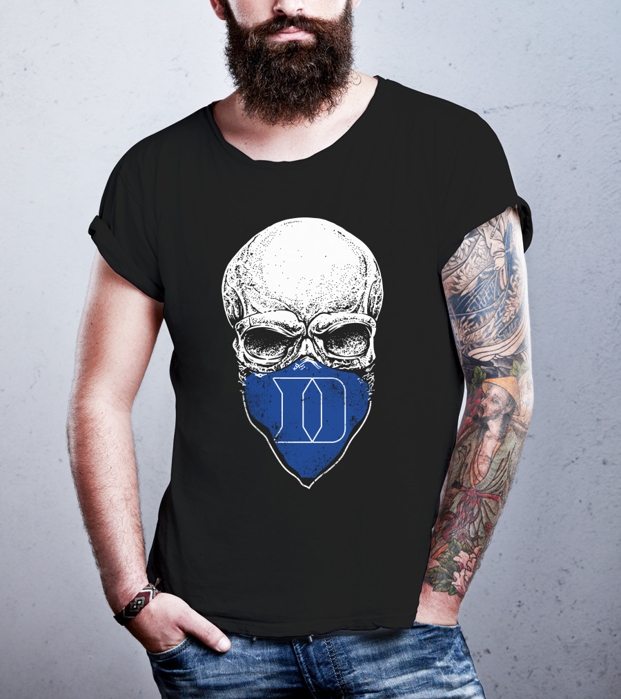 Duke Blue Devils D Logo Skull T-Shirt