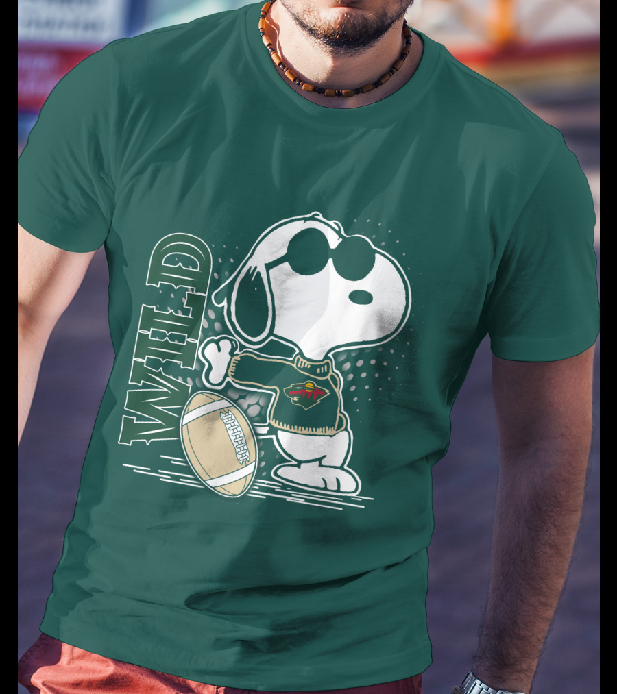 Minnesota Wild Snoopy Sports Icon Cozy Sweater Football T-Shirt