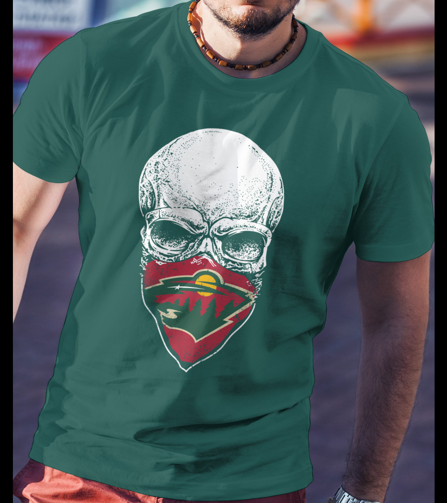 Minnesota Wild Skull Logo Bandana T-Shirt