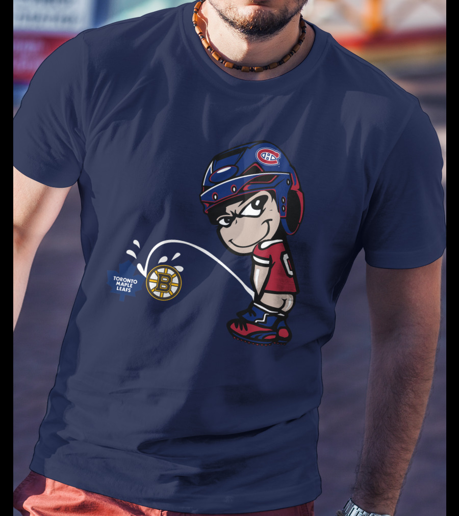 Montreal Canadiens Toronto Maple Leafs Boston Bruins Hockey Rivalry T-Shirt