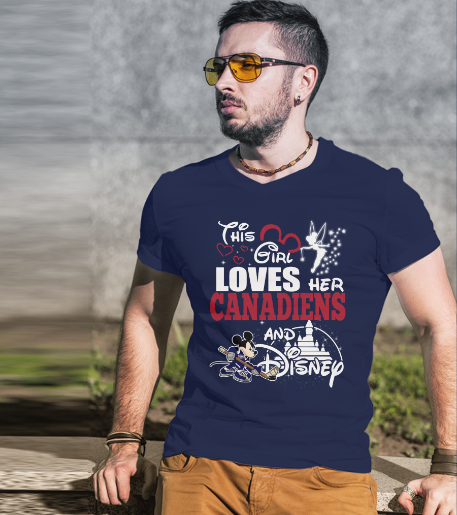 This Girl Loves Her Canadiens And Disney T-Shirt