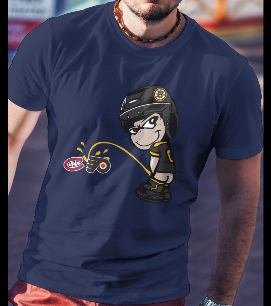 Boston Bruins Hockey Rivalry Montreal Canadiens Philadelphia Flyers T-Shirt