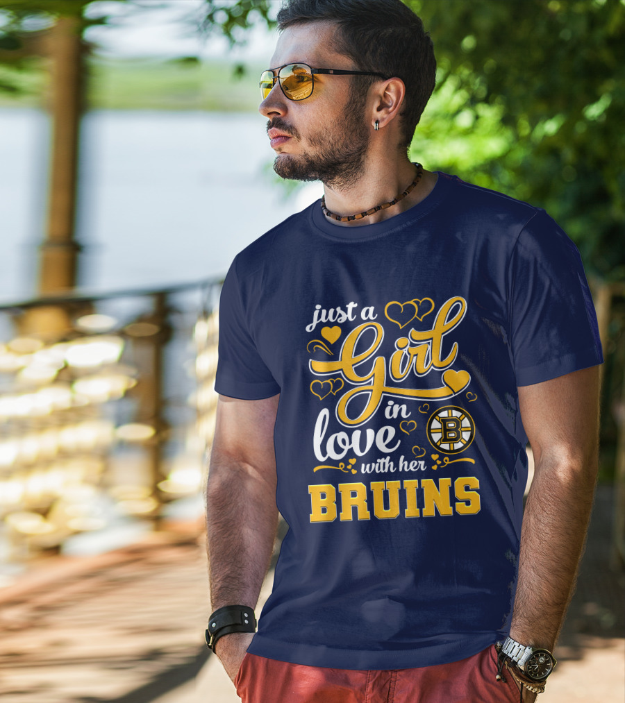 Just A Girl In Love With Her Boston Bruins T-Shirt