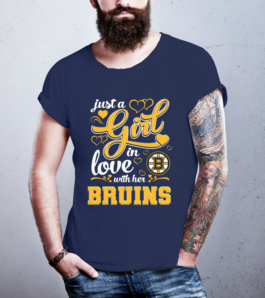 Just A Girl In Love With Her Boston Bruins T-Shirt