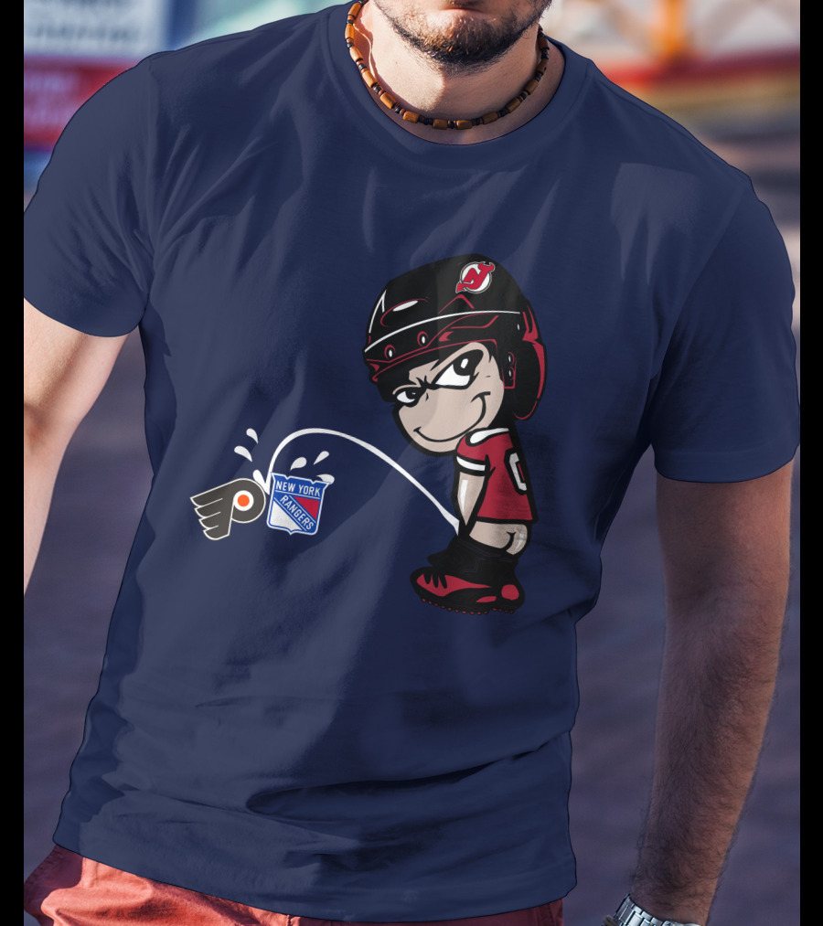 New Jersey Devils Philadelphia Flyers New York Rangers Rivalry Hockey T-Shirt